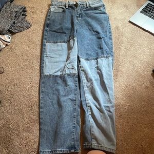 patch work jeans